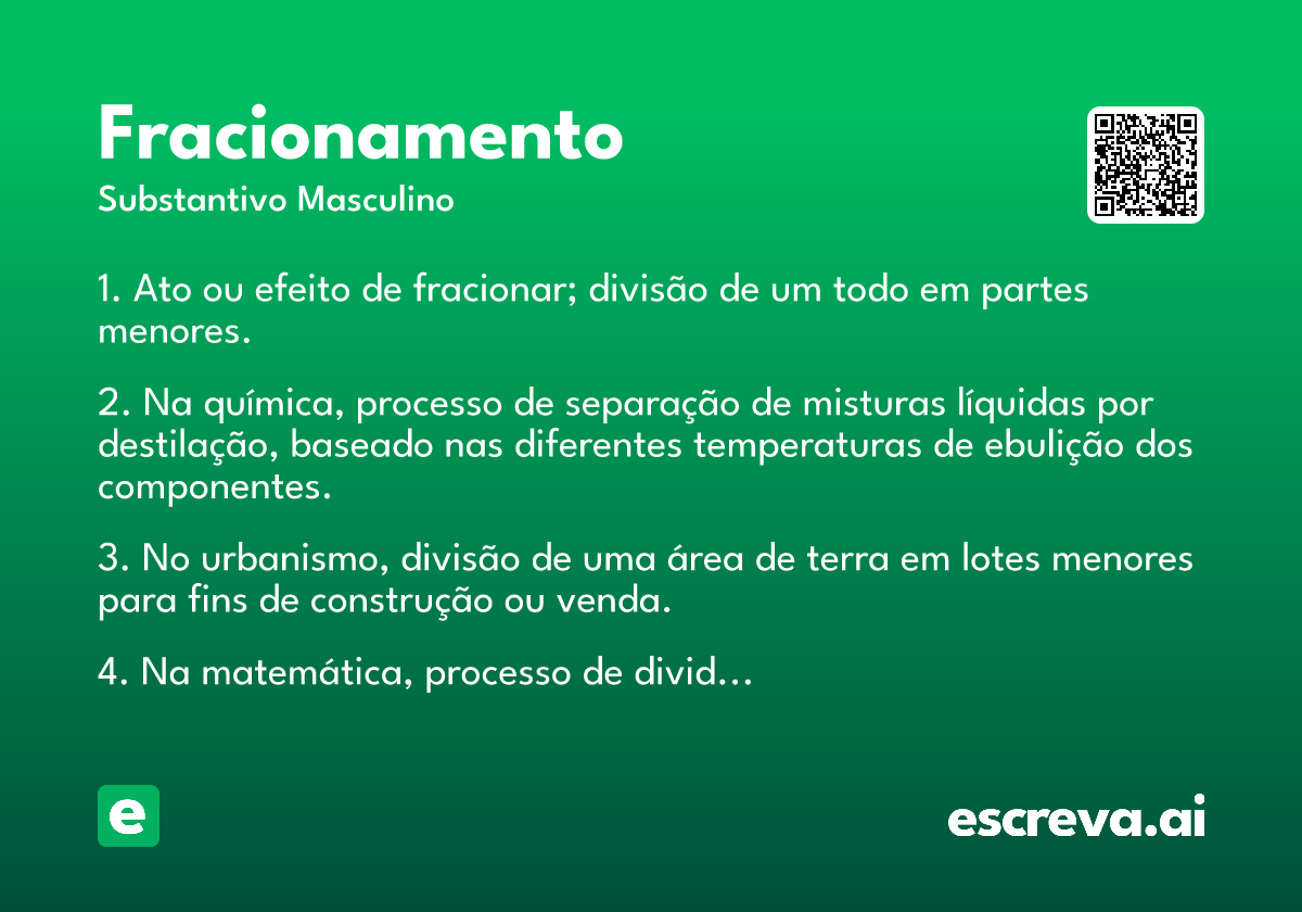 fracionamento