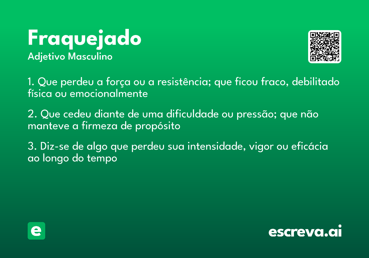 fraquejado