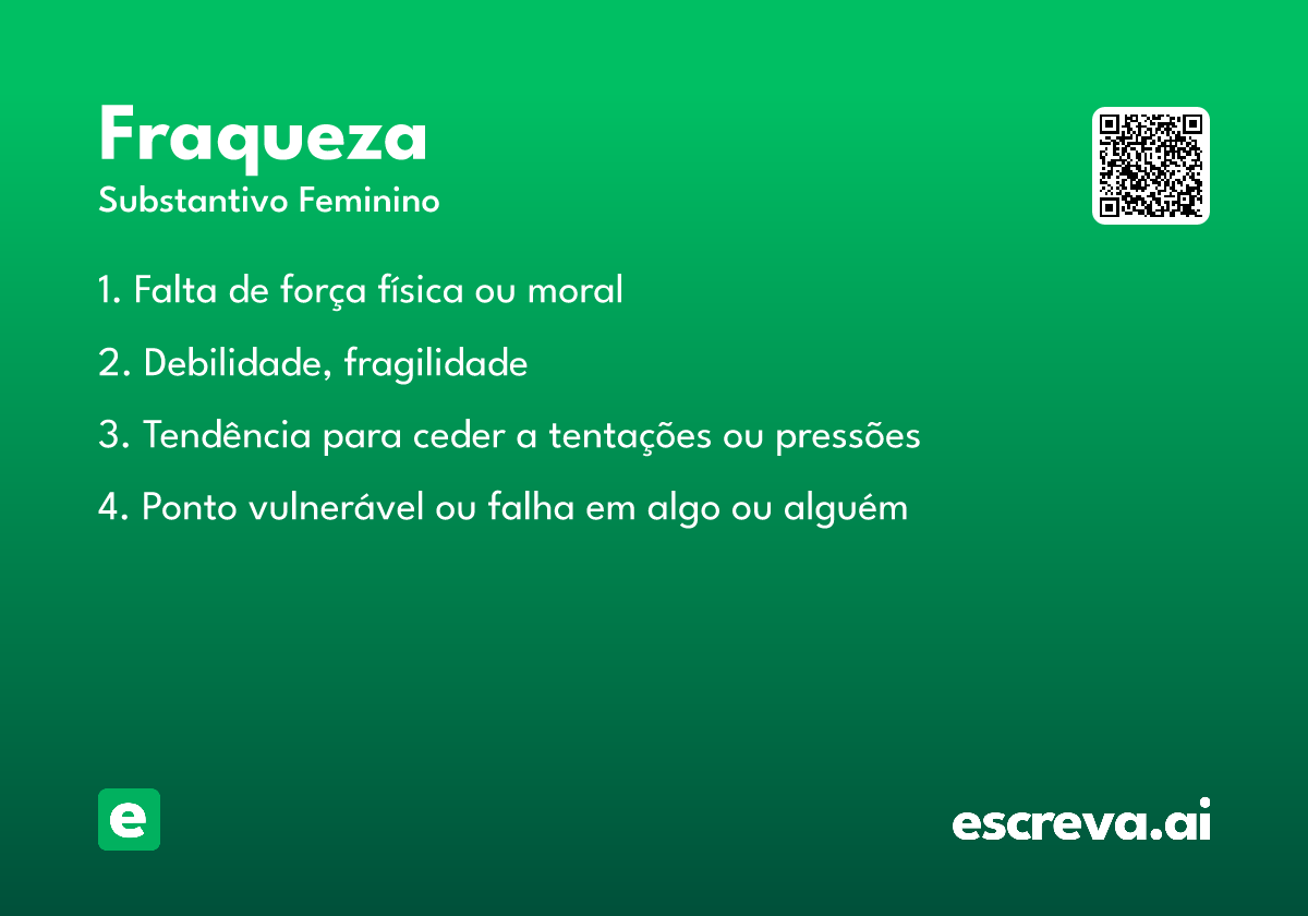 fraqueza
