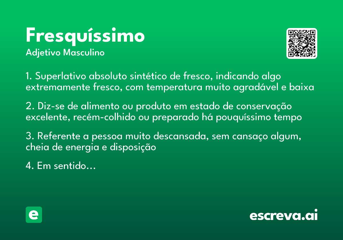 fresquíssimo