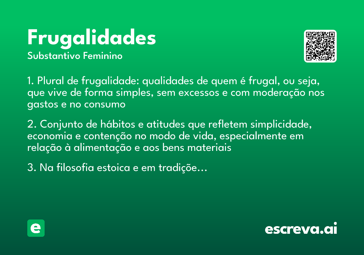 frugalidades