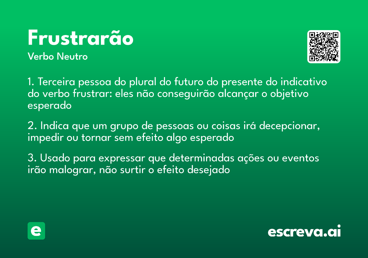 frustrarão