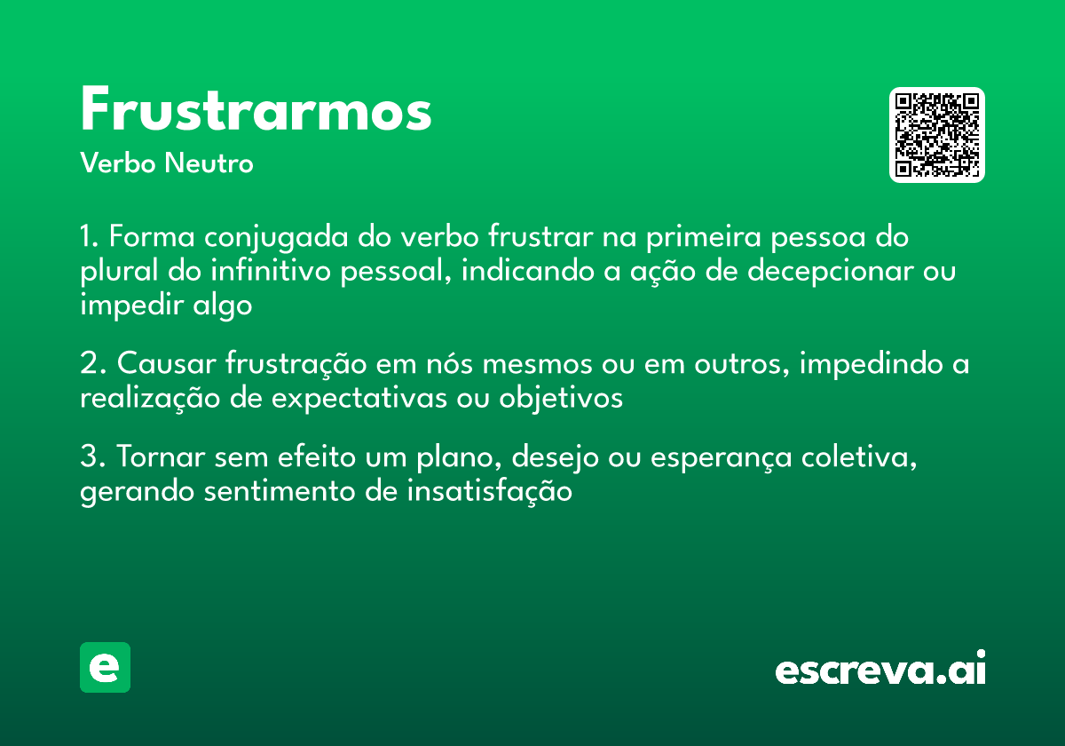frustrarmos