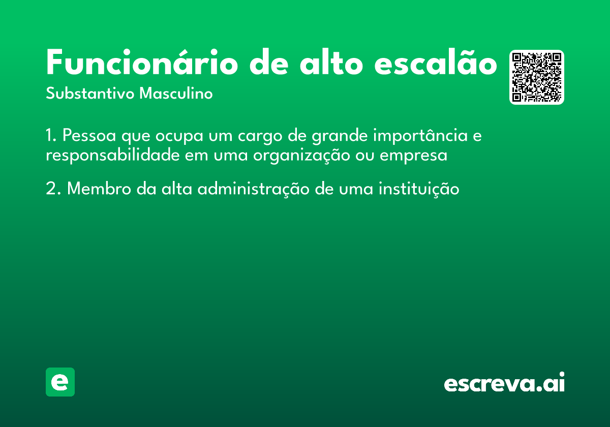 funcionário de alto escalão