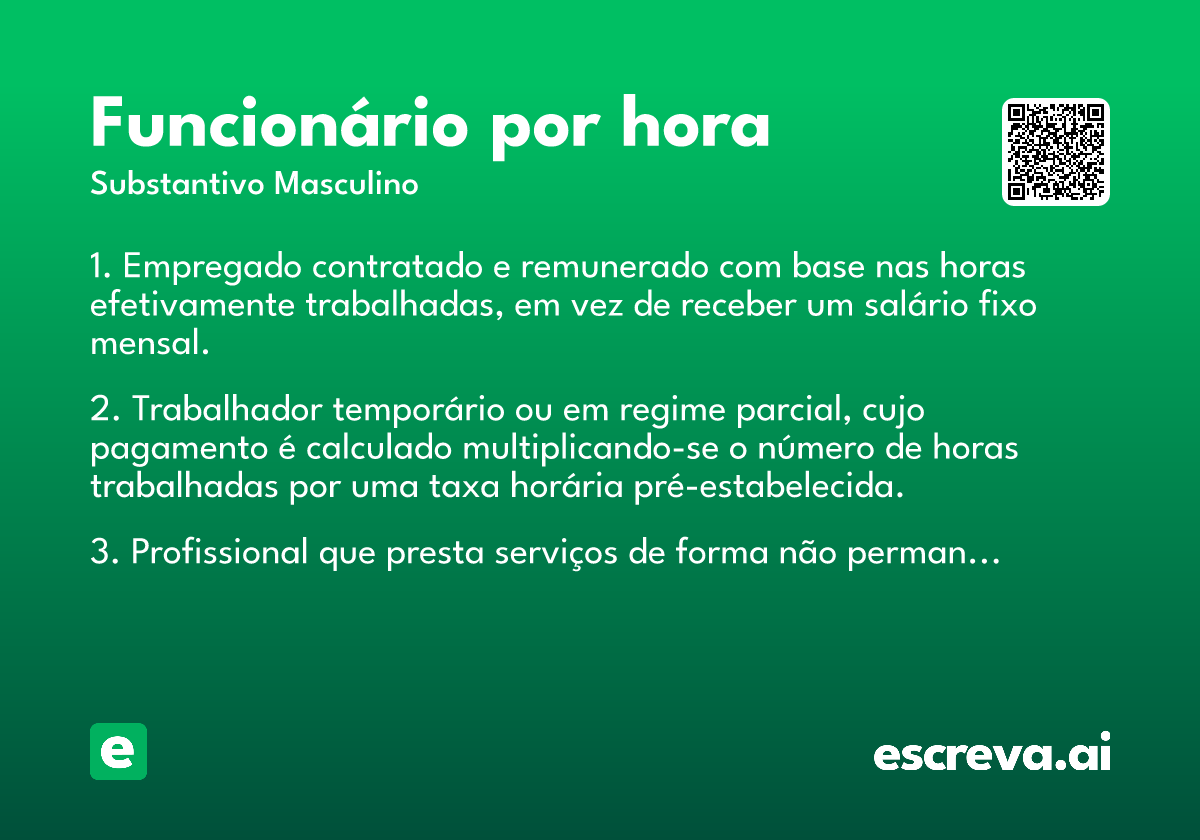 funcionário por hora
