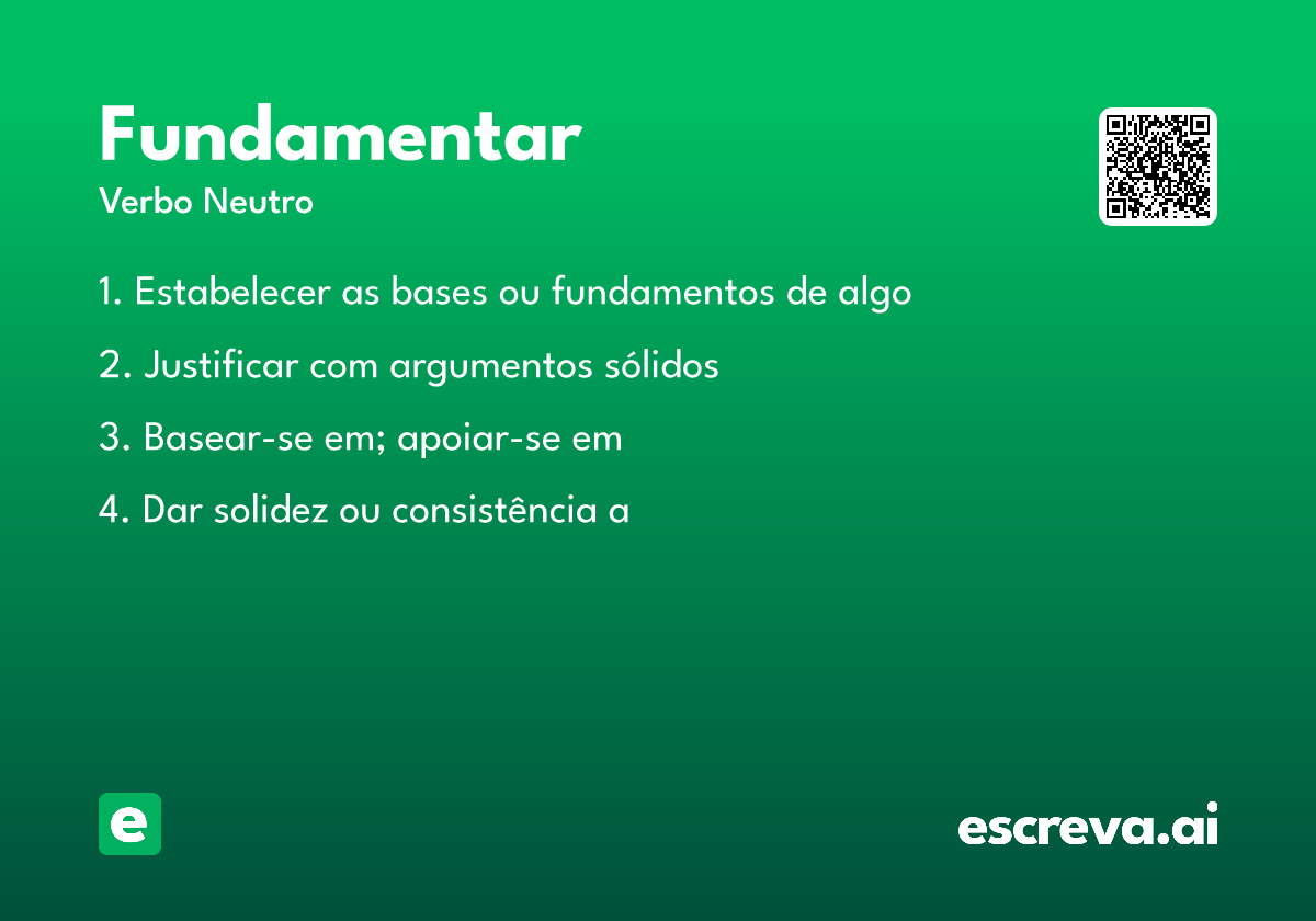 fundamentar