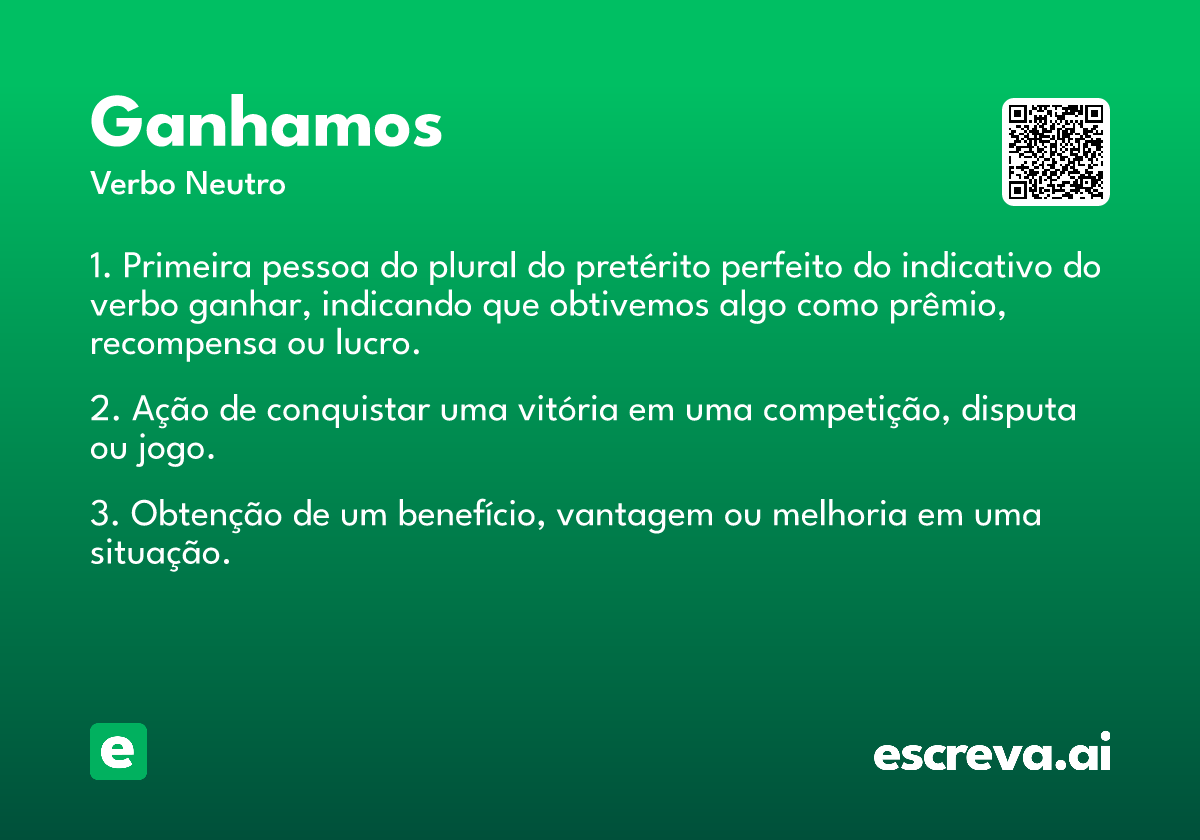 ganhamos