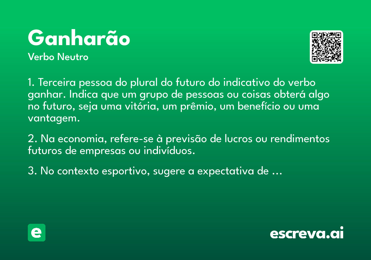ganharão
