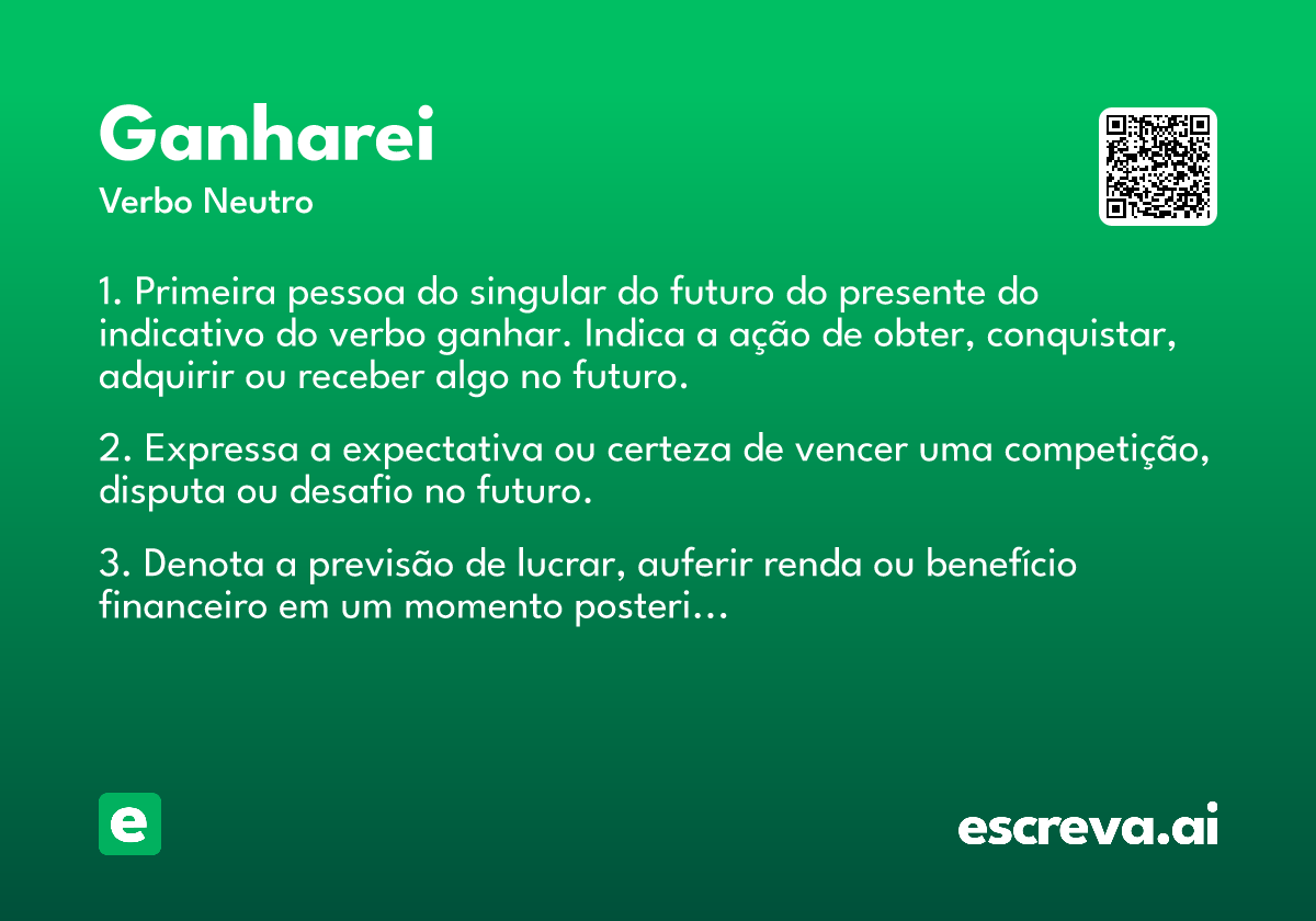 ganharei