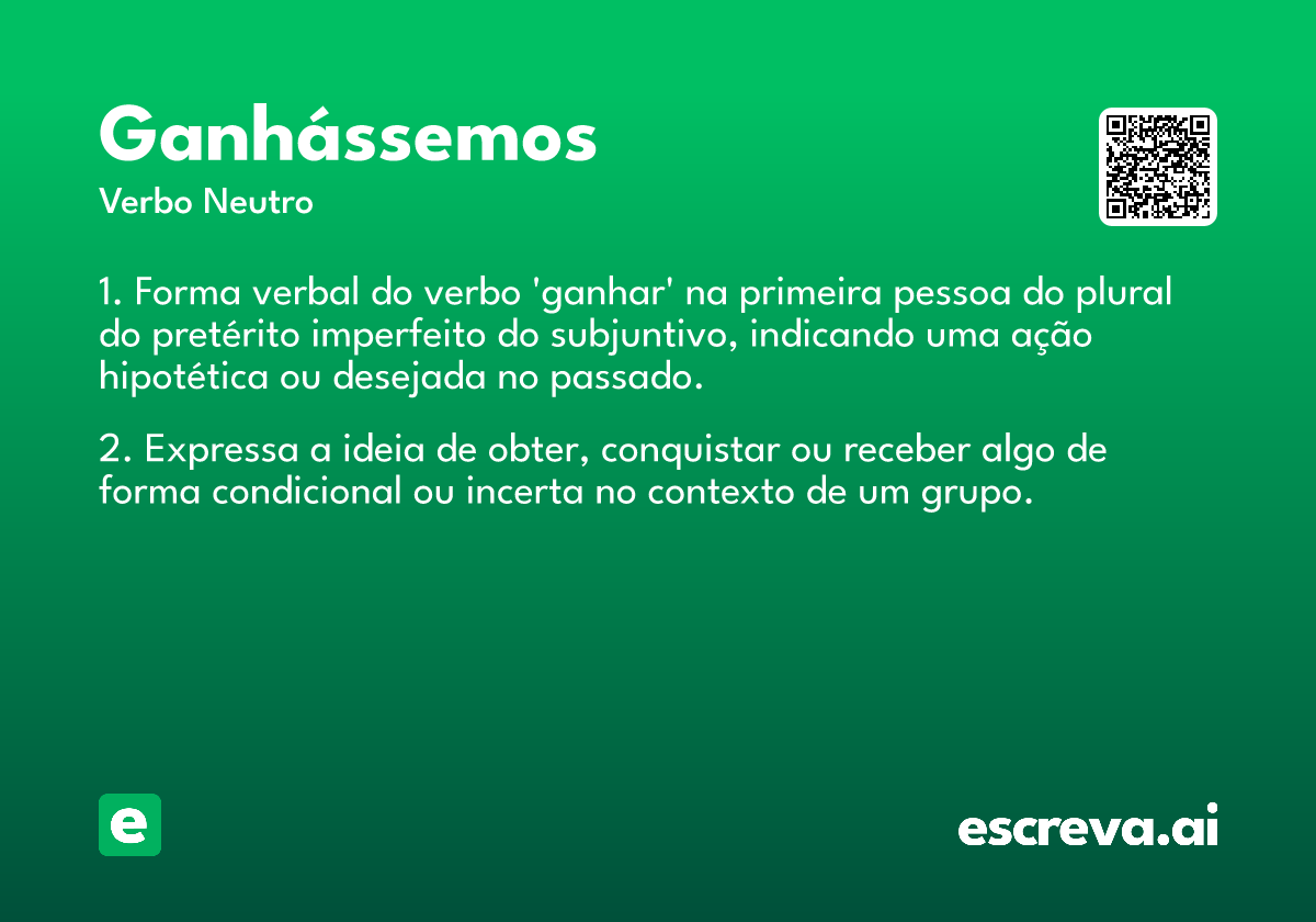 ganhássemos