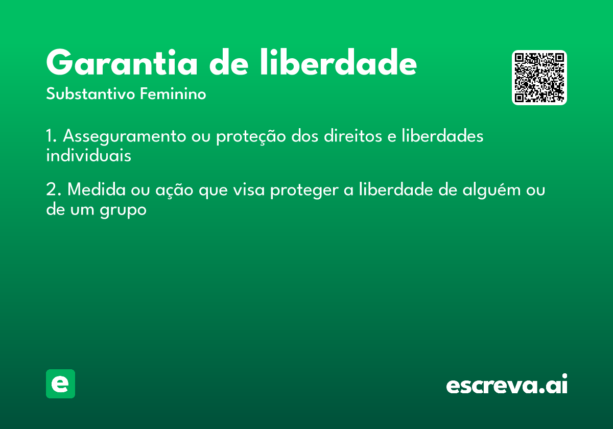 garantia de liberdade