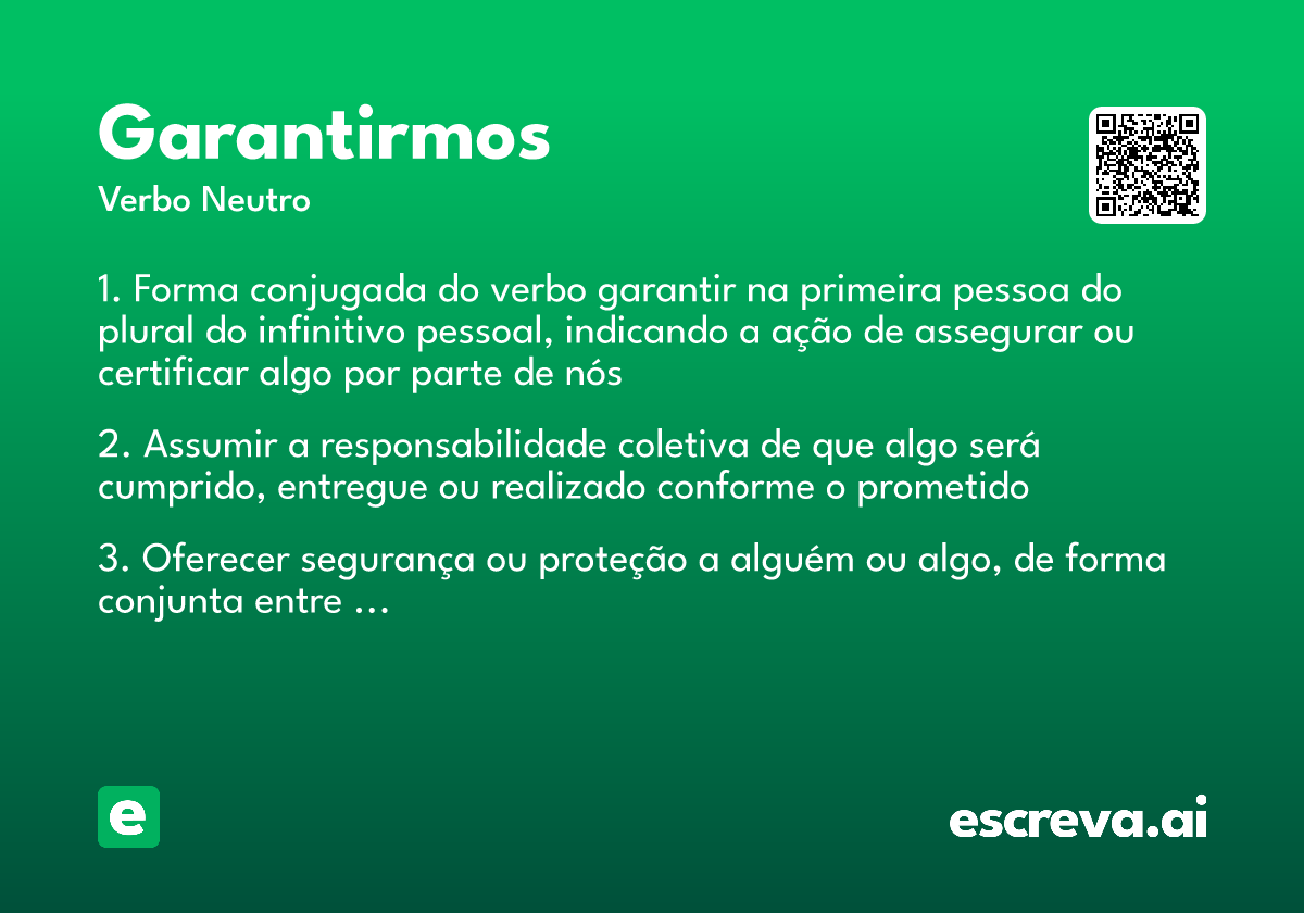 garantirmos