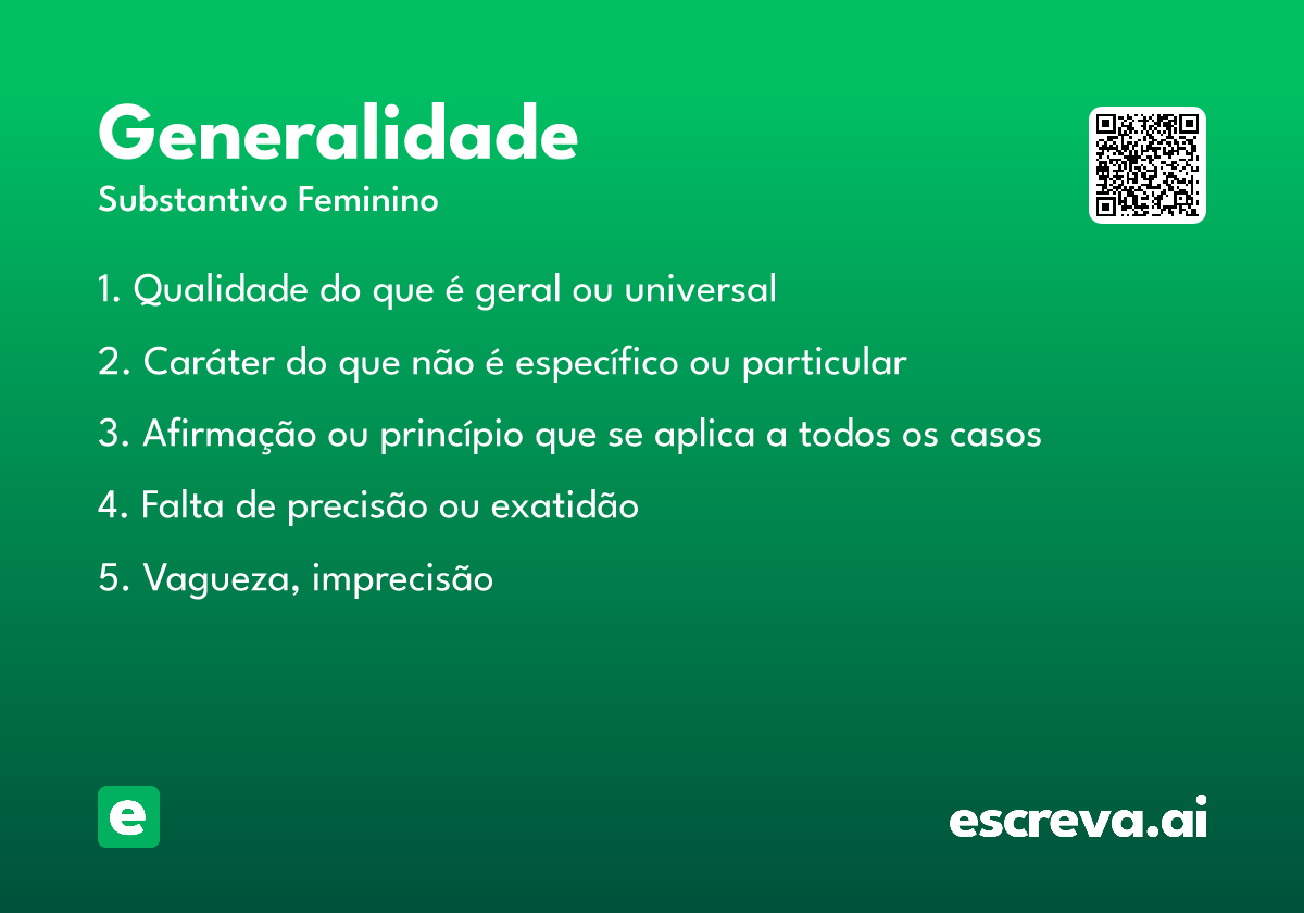 generalidade