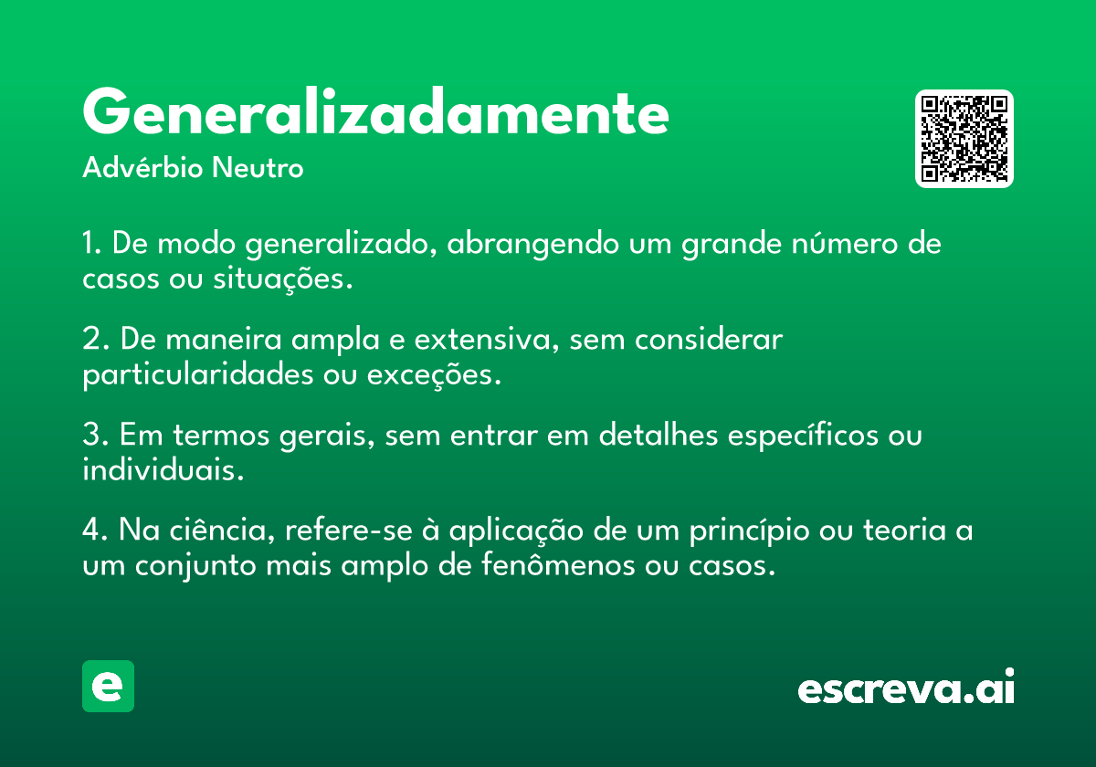 generalizadamente
