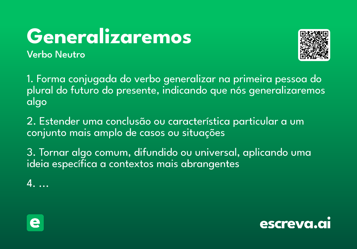 generalizaremos
