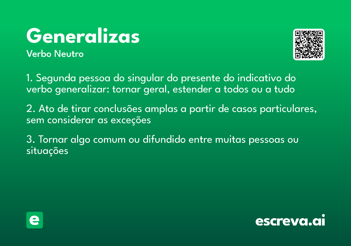 generalizas