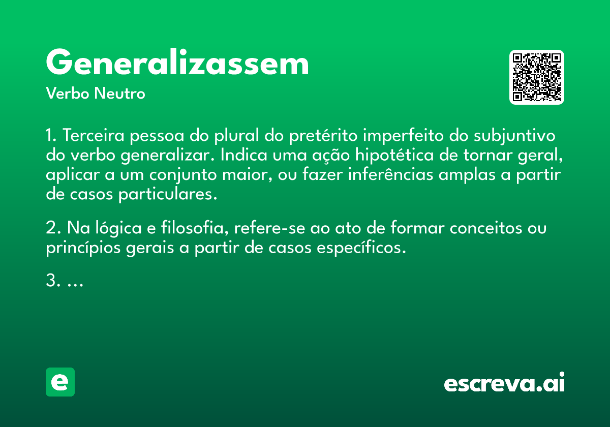 generalizassem