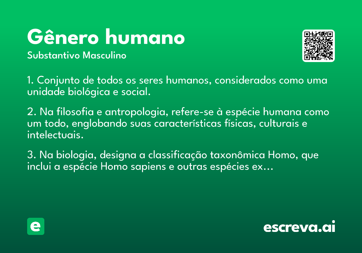 gênero humano