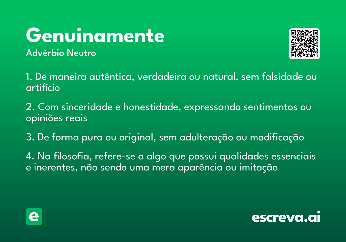 genuinamente