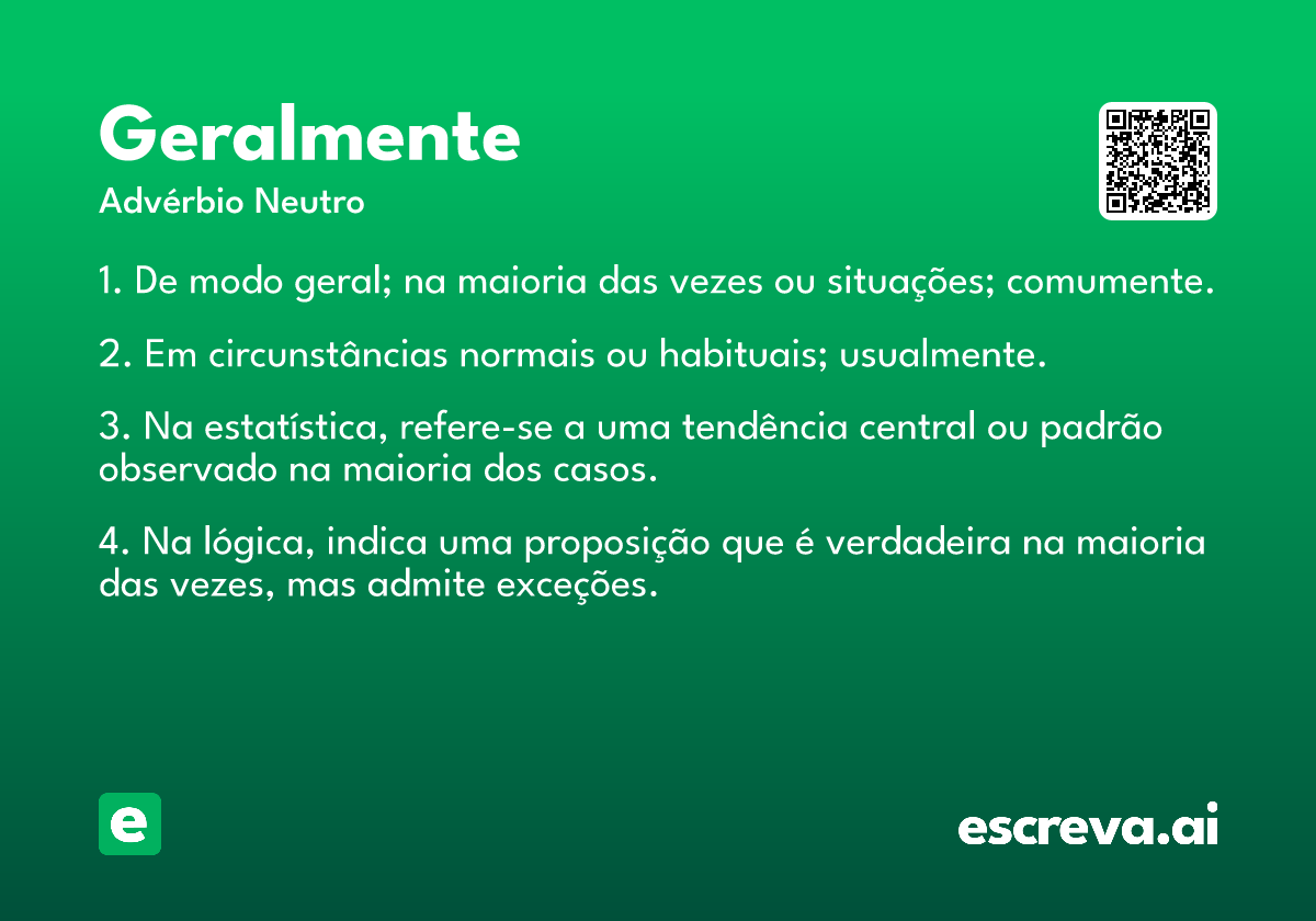 geralmente