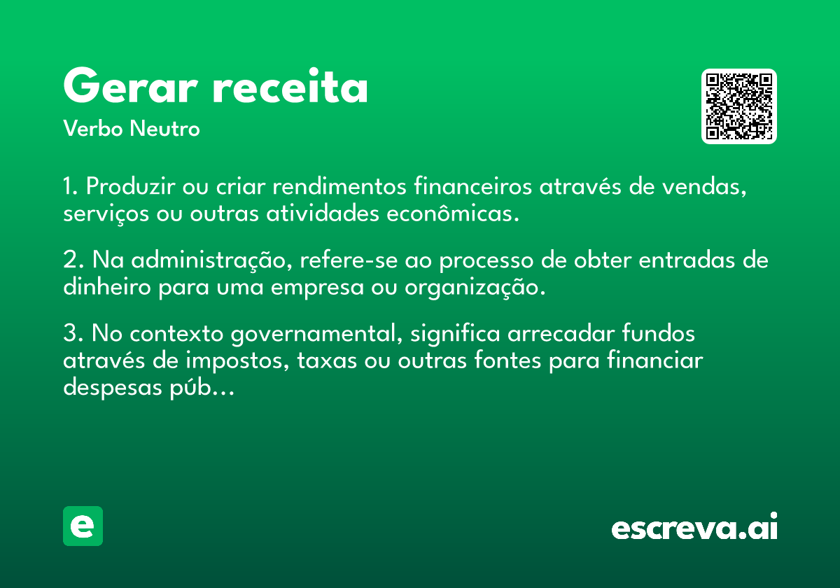 gerar receita
