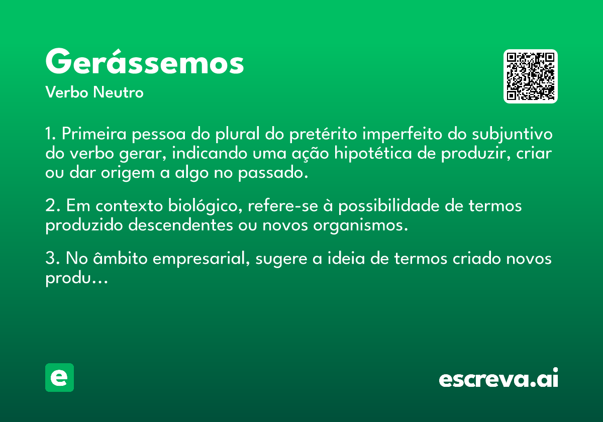 gerássemos