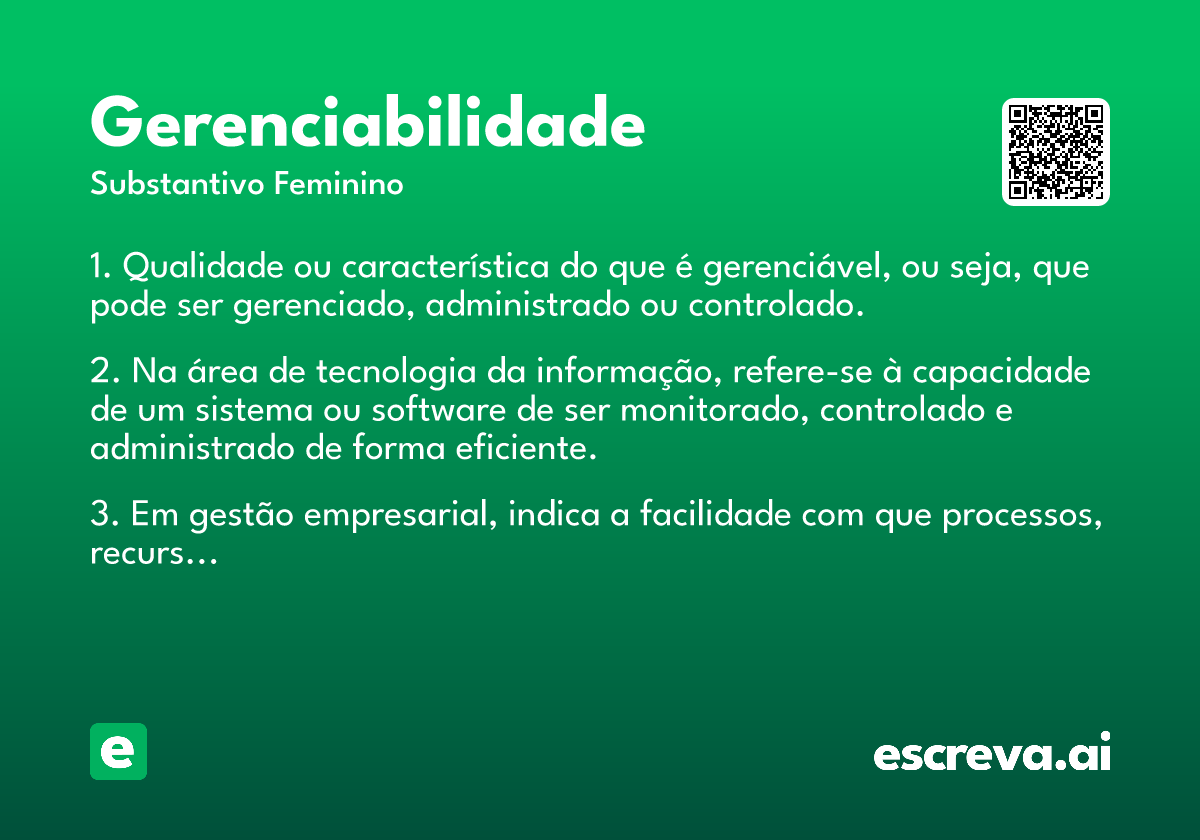 gerenciabilidade