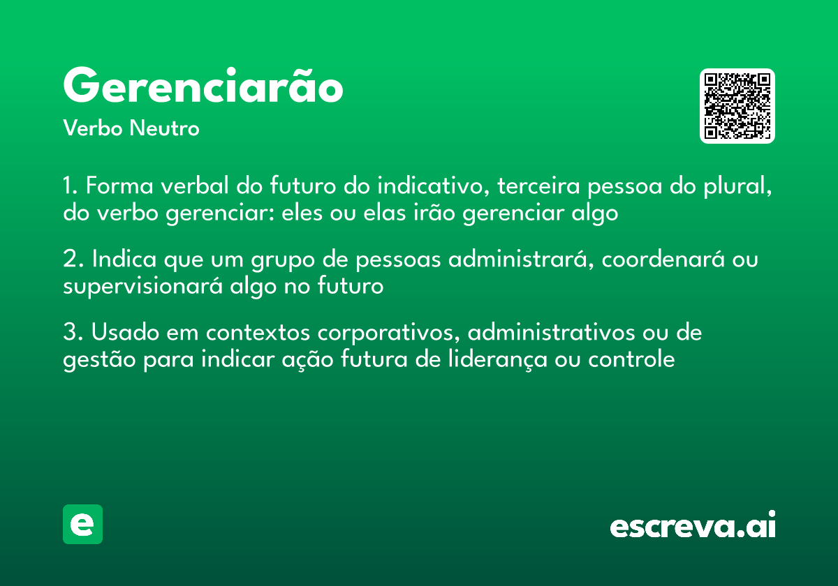 gerenciarão