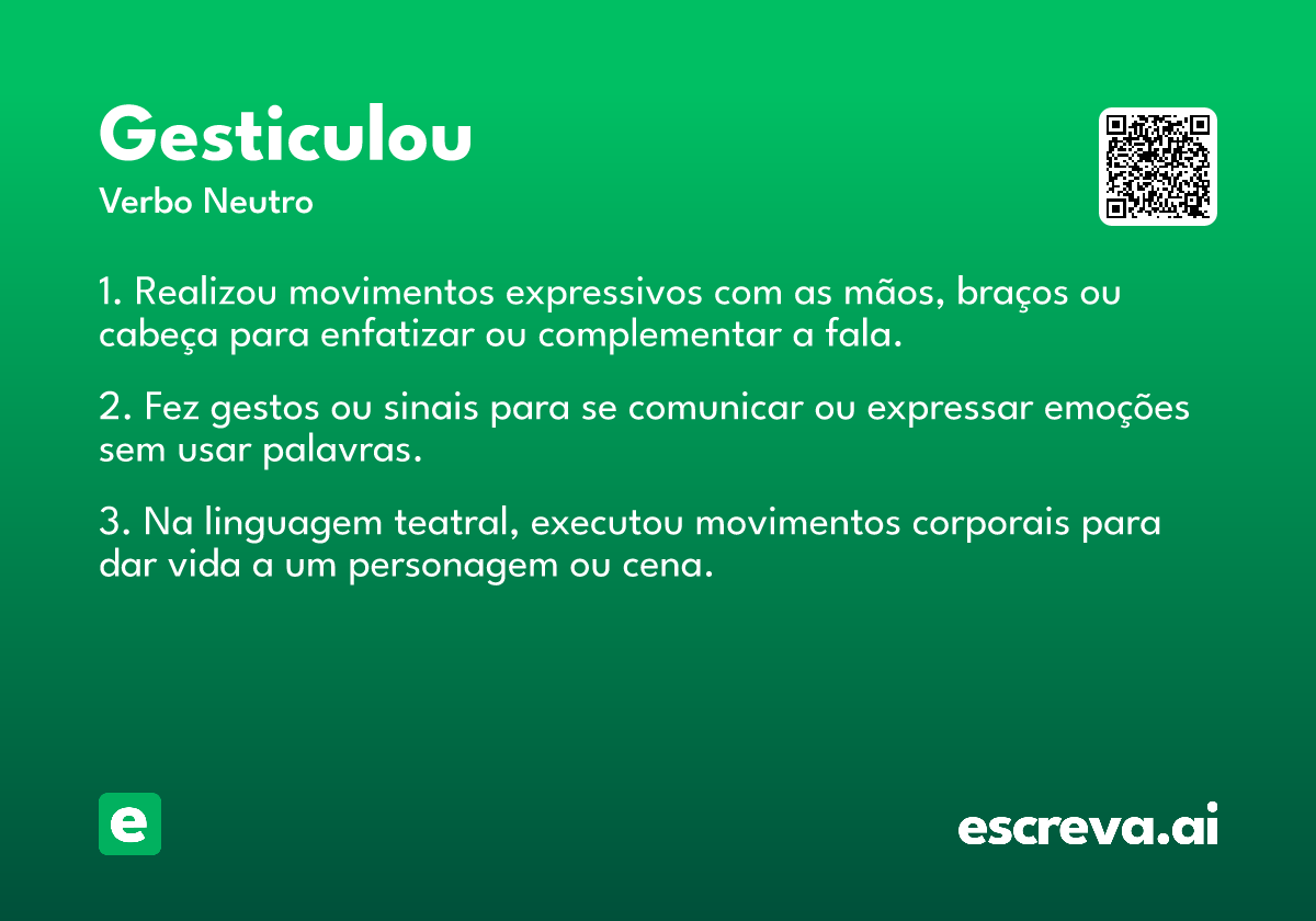 gesticulou