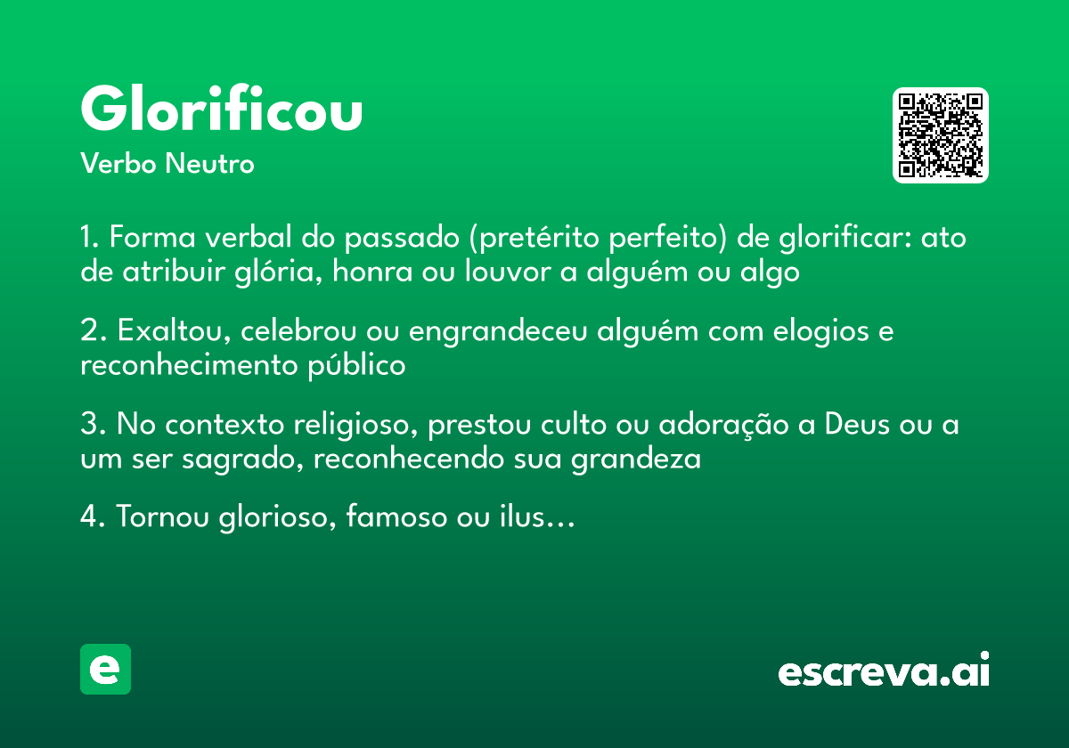 glorificou