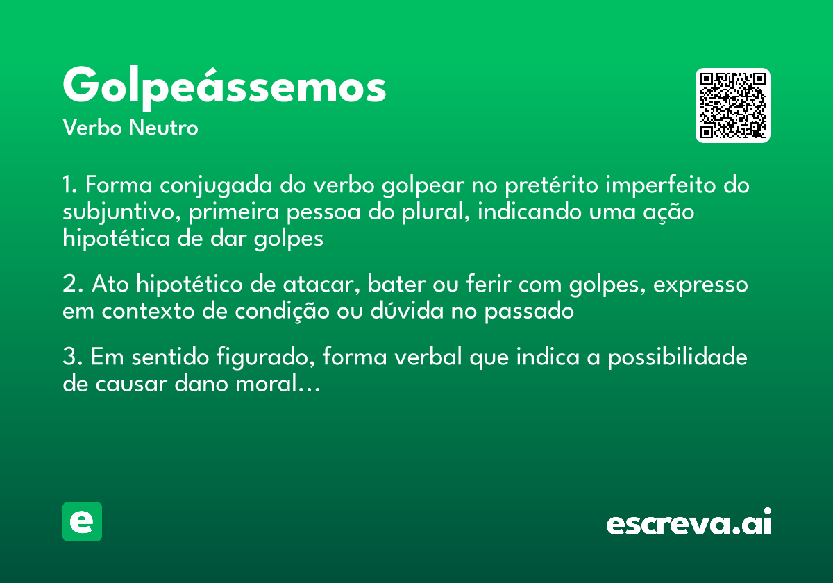 golpeássemos