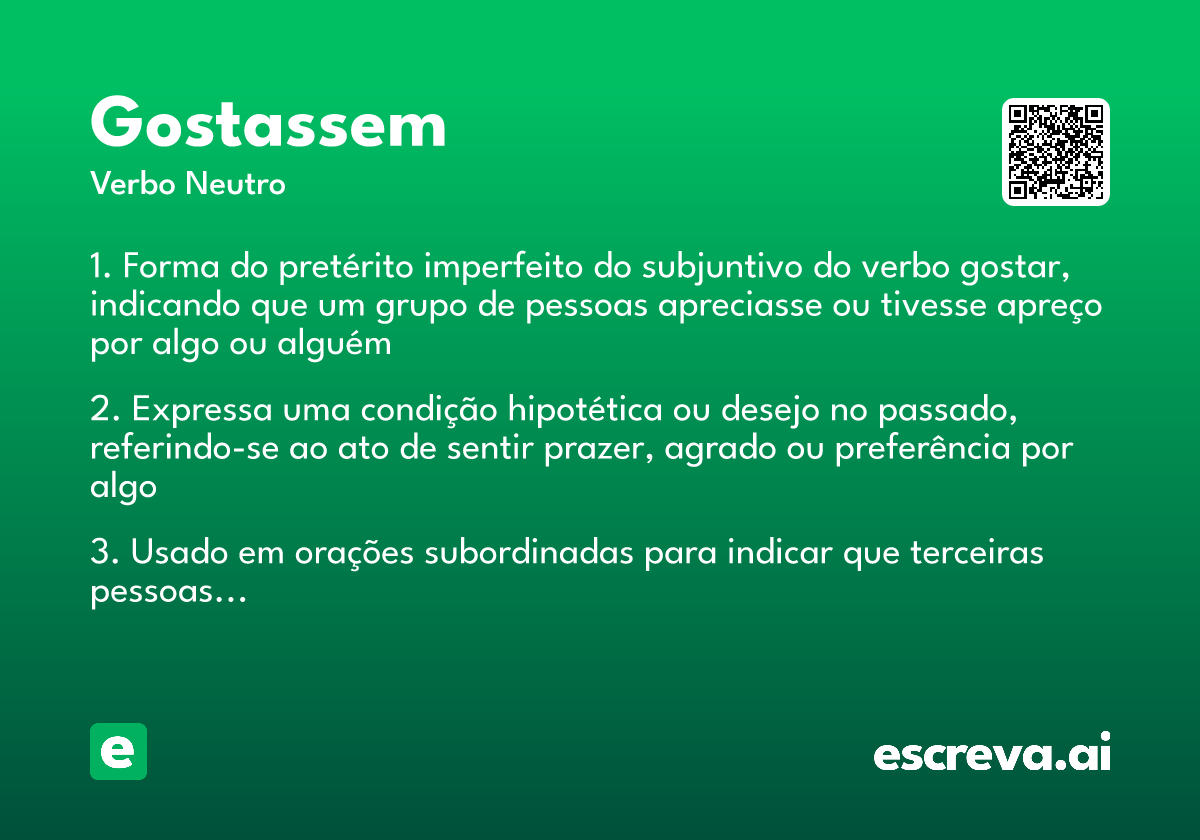 gostassem