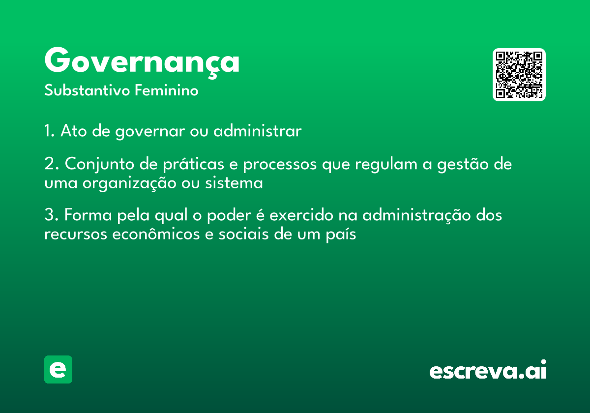 governança