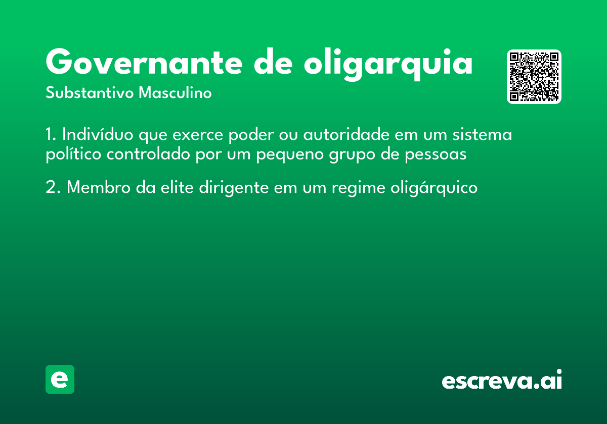governante de oligarquia