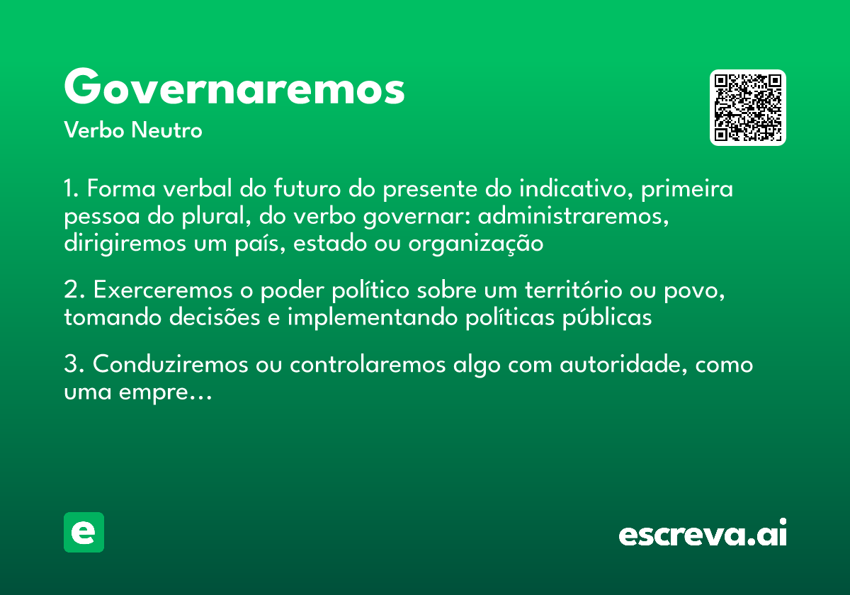 governaremos