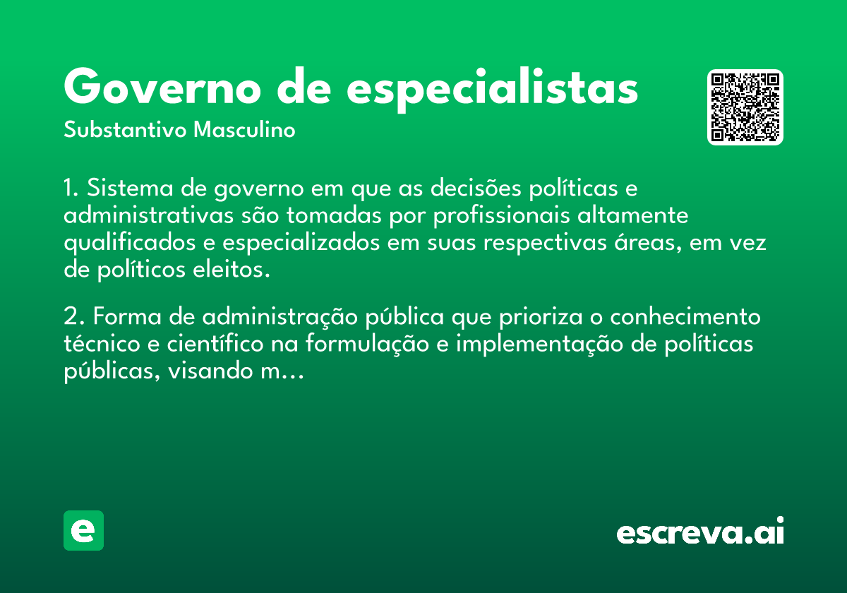 governo de especialistas