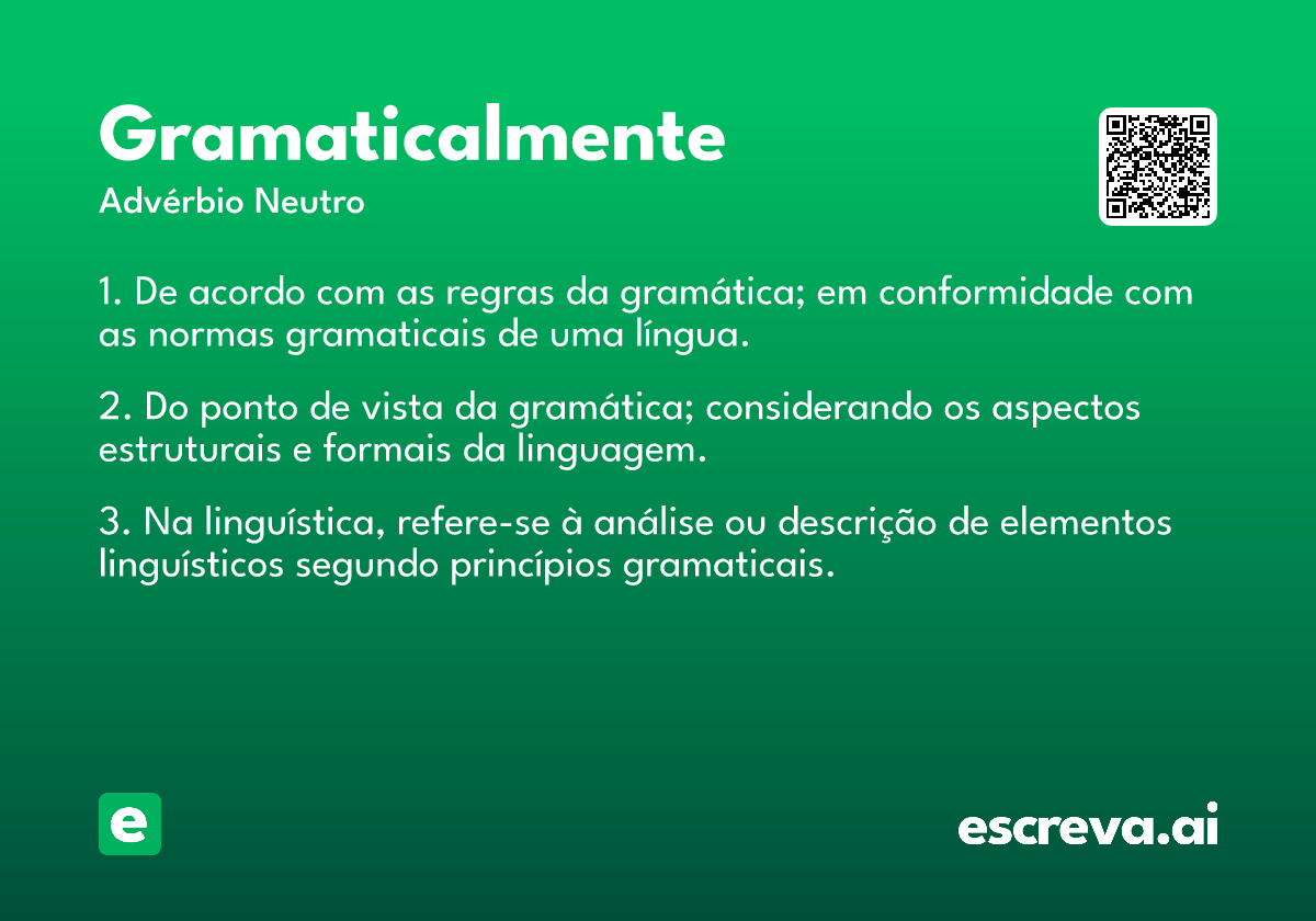 gramaticalmente