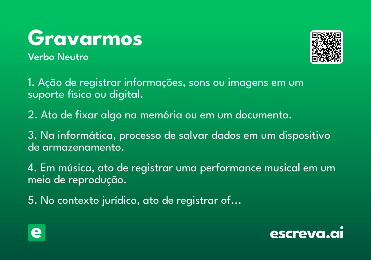 gravarmos