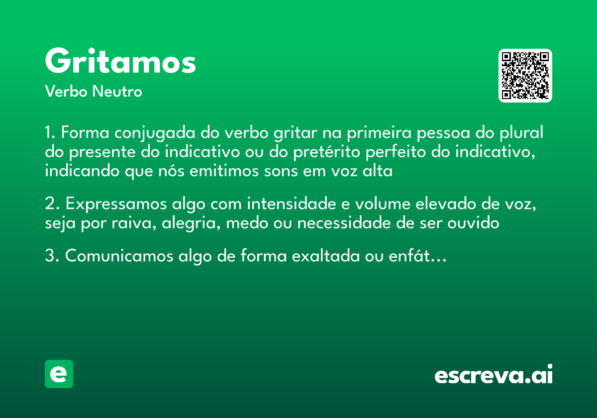 gritamos