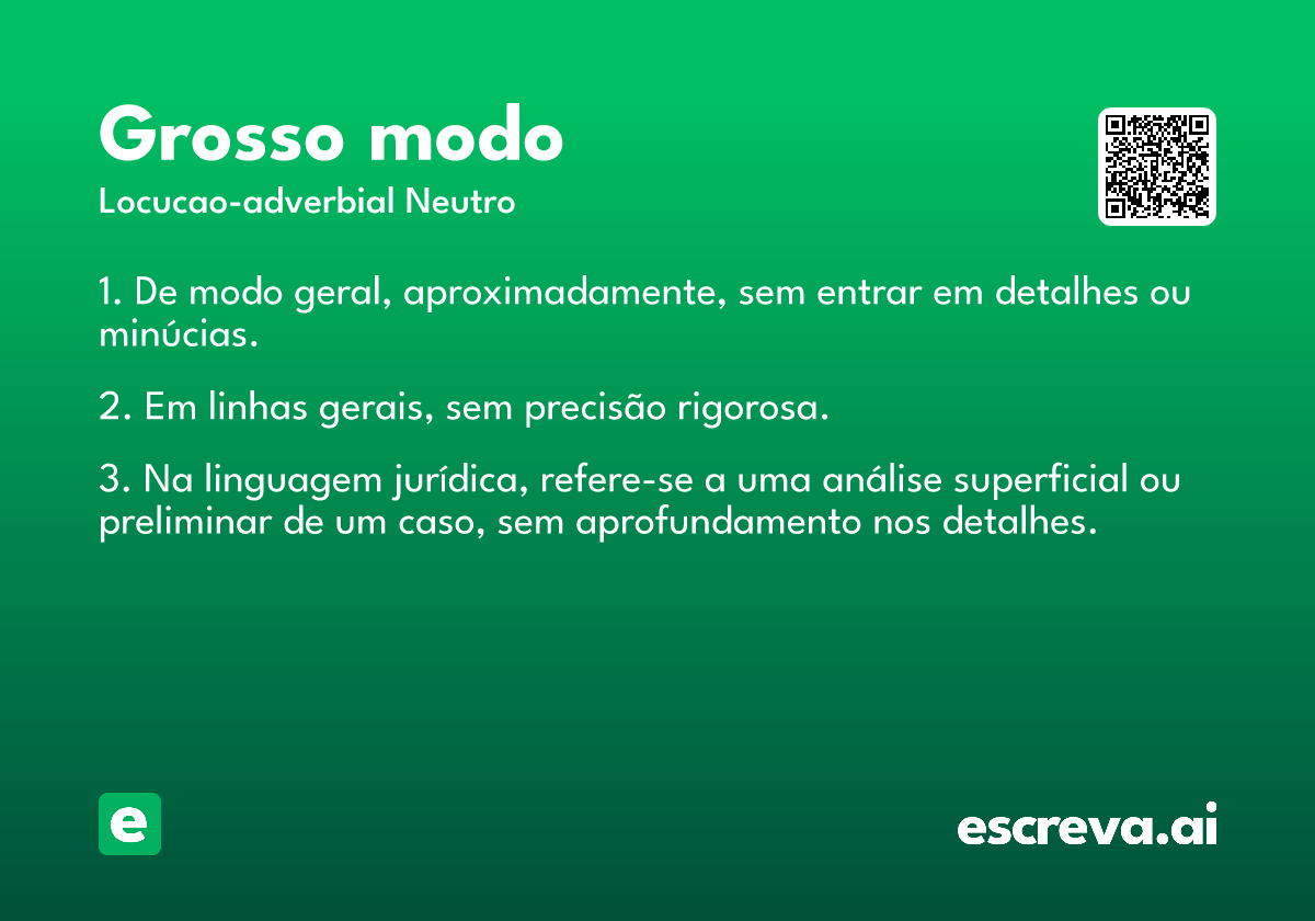 grosso modo