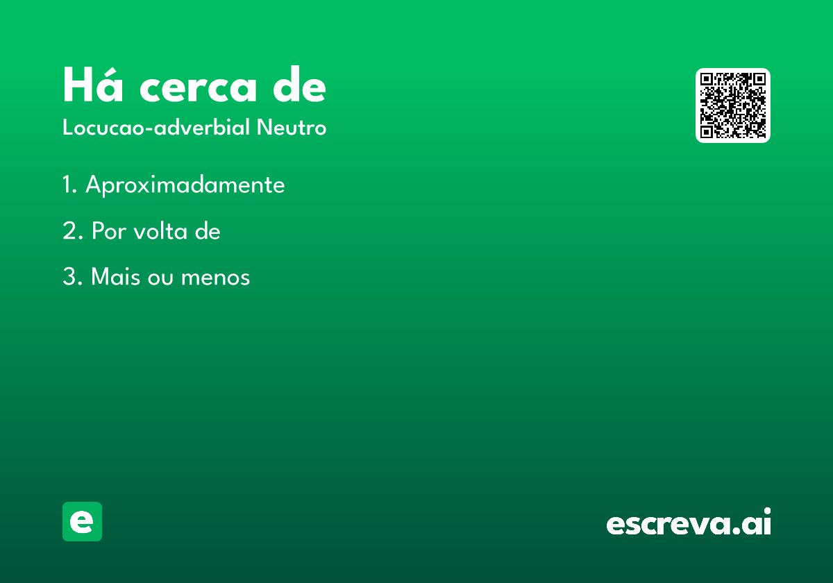 há cerca de