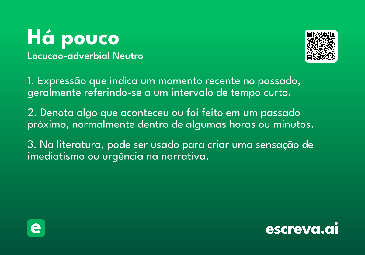 há pouco
