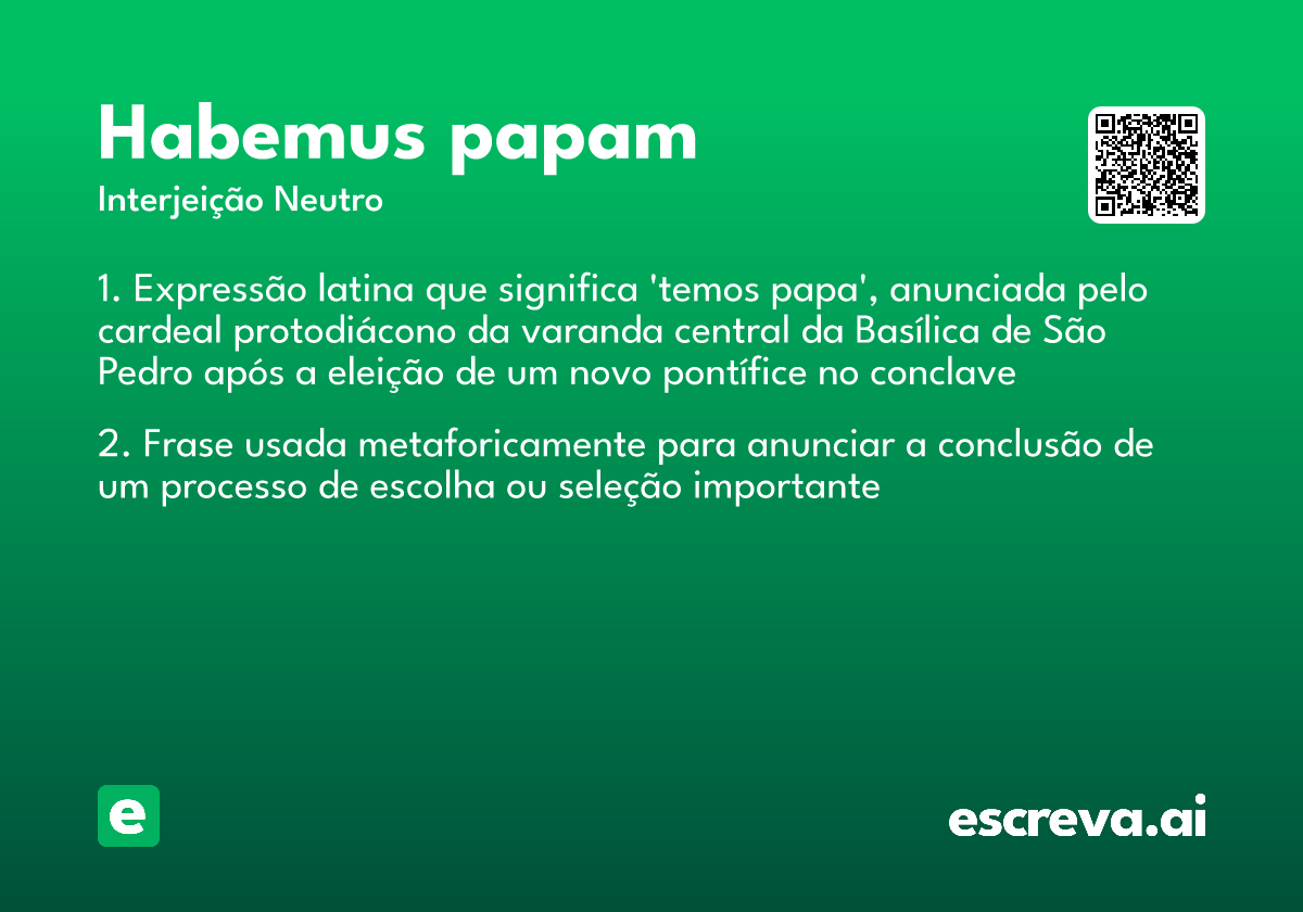 habemus papam