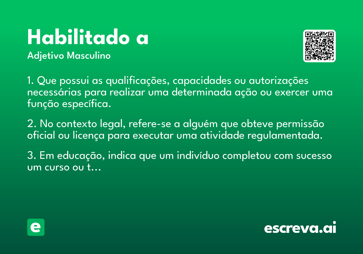 habilitado a