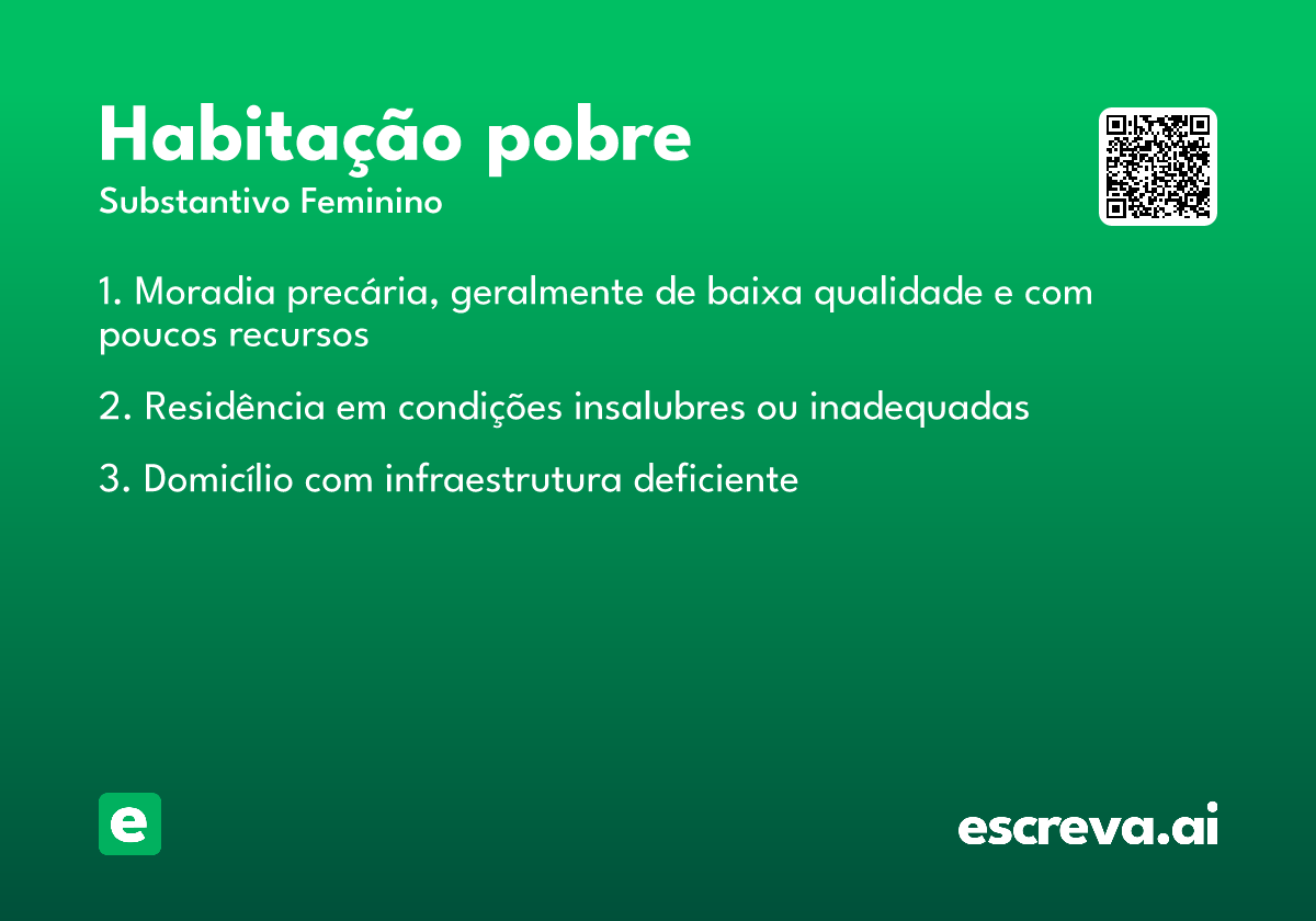 habitação pobre