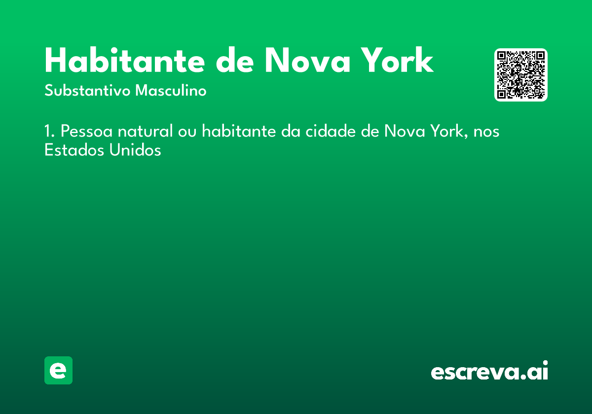 habitante de Nova York