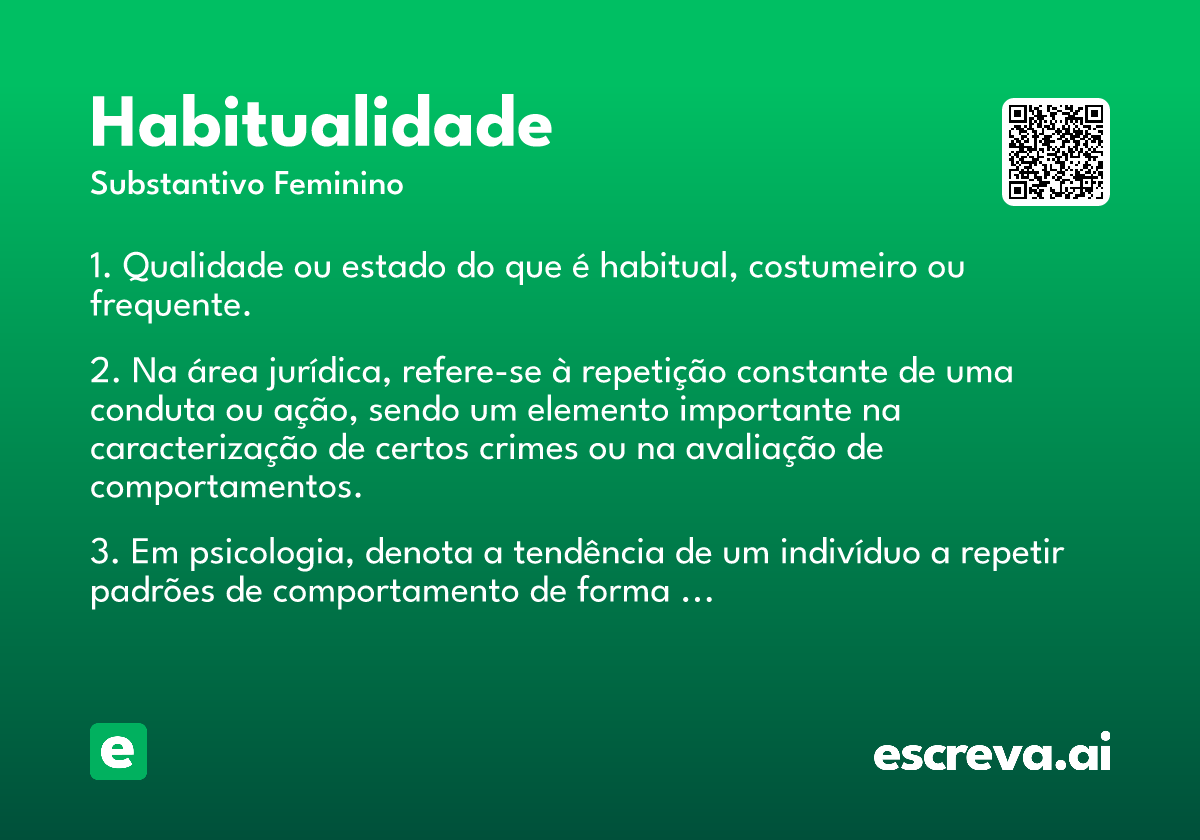 habitualidade