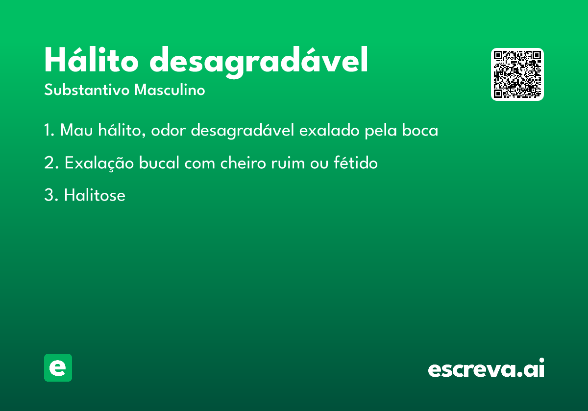 hálito desagradável