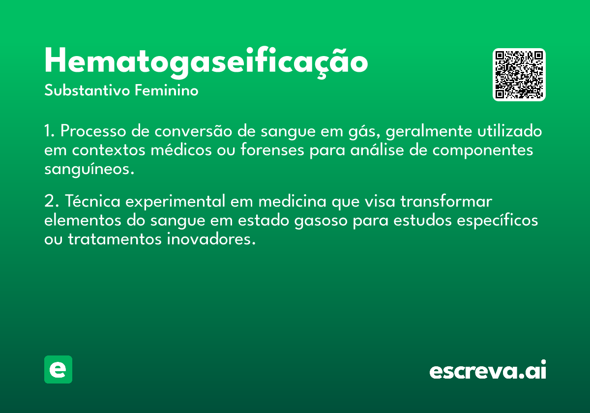 hematogaseificação