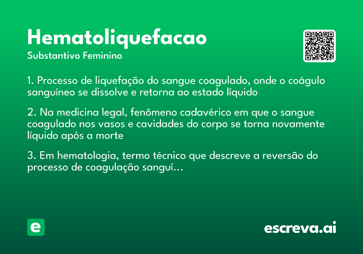 hematoliquefacao